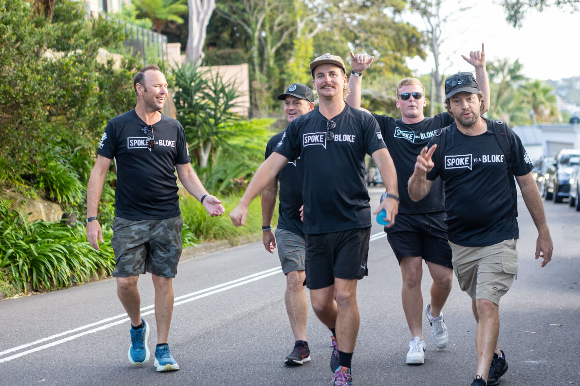 Blokes walking together on Walk for a Bloke